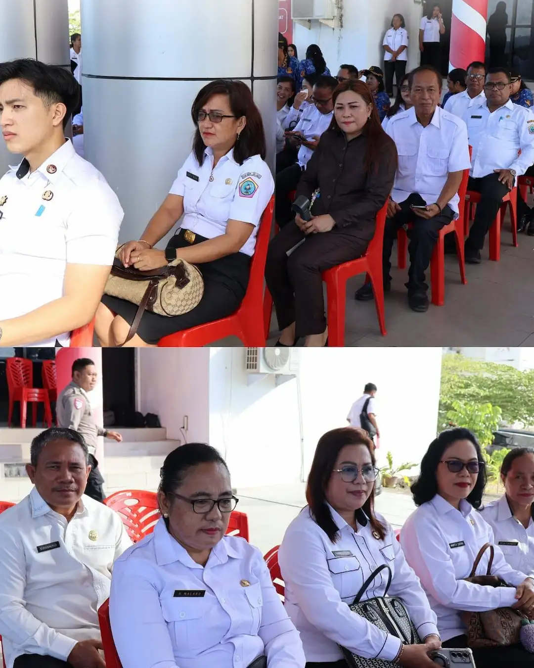 Forkopimda Kepulauan Talaud menghadiri prosesi pelantikan dan sumpah jabatan PPPK paruh waktu di halaman Kantor Bupati sulutviral.info