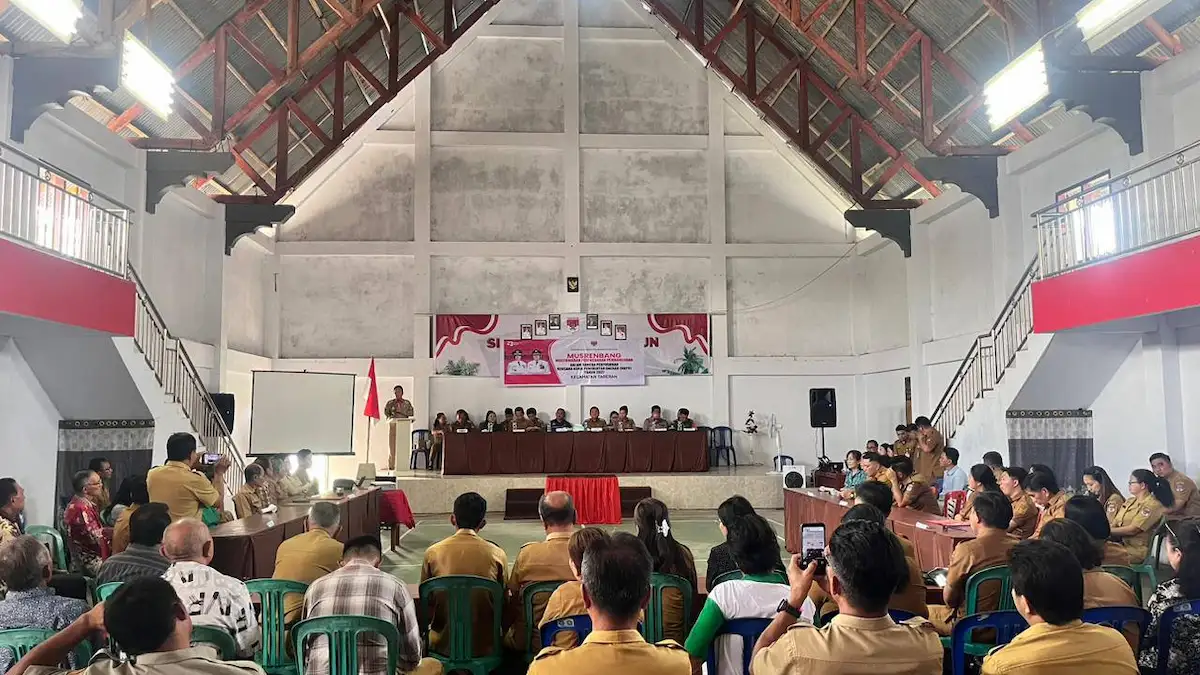 Suasana Musrenbang Kecamatan Tareran bahas pemerataan ekonomi dan pembangunan desa Minahasa Selatan sulutviral.info