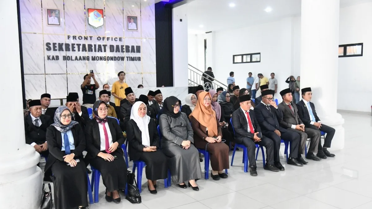 Suasana pelantikan pejabat di Sekretariat Daerah Boltim sulutviral.info