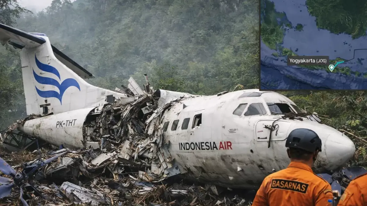 ilustrasi pesawat ATR hilang kontak