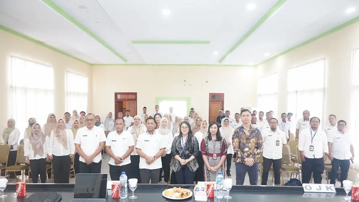 Aparatur Sipil Negara Kabupaten Bolaang Mongondow Utara mengikuti sosialisasi pasar modal di Aula Pohohimbunga Bapelitbangda Boltara sulutviral.info