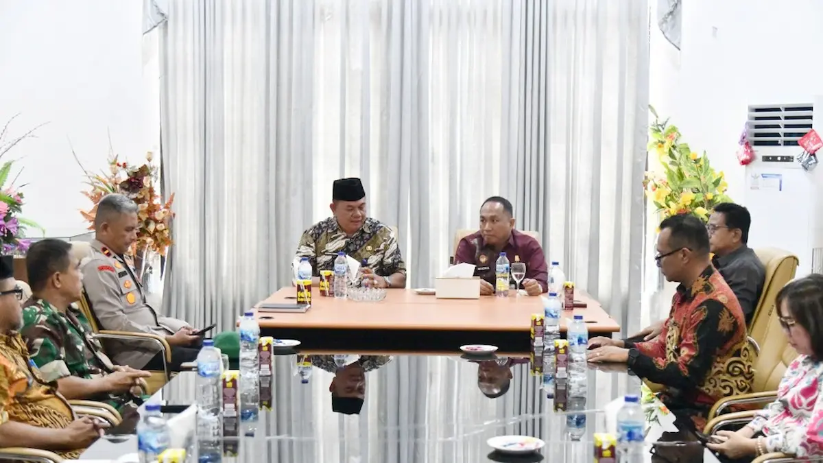 Kunjungan kerja Kemenkum Sulut diterima Pemkab Boltim di ruang rapat bupati sulutviral.info