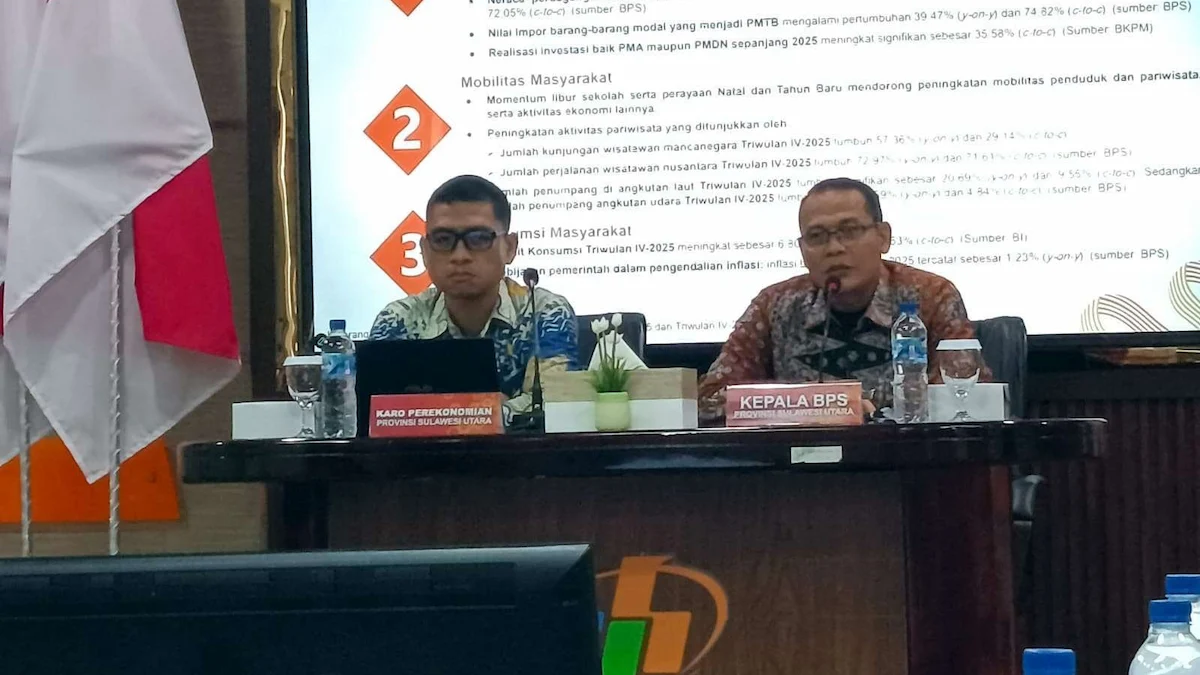 Kepala BPS Sulawesi Utara paparkan ekonomi Triwulan IV 2025 Manado sulutviral.info