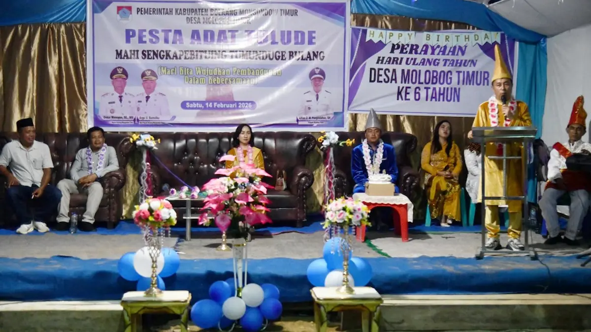 Wabup Argo Sumaiku sampaikan sambutan Tulude Boltim sulutviral.info