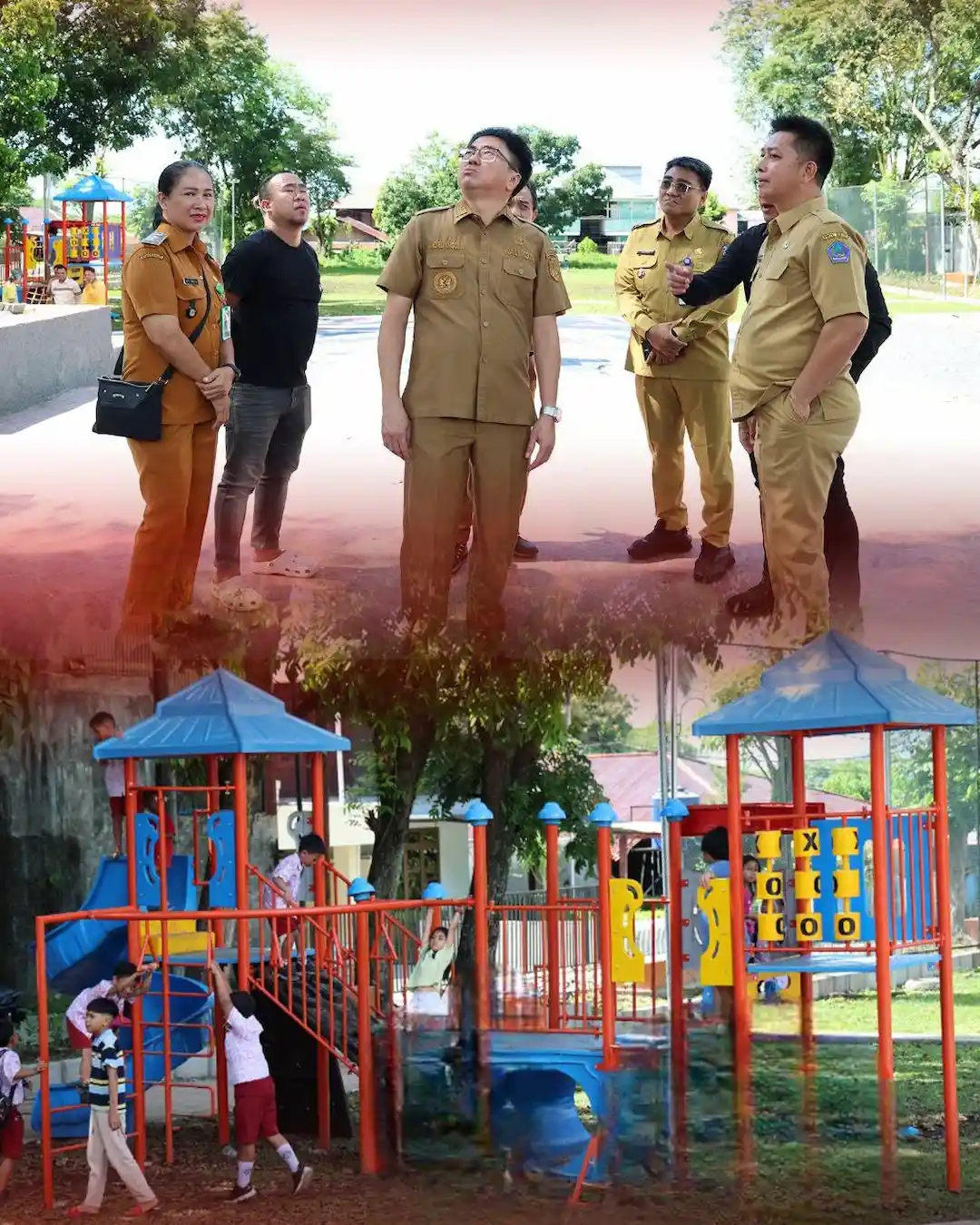 Wali Kota Andrei Angouw meninjau taman bermain anak di Lapangan Bantik Malalayang Manado sulutviral.info