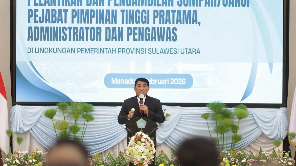 Gubernur Sulut menyampaikan arahan kinerja pada pelantikan pejabat di Manado sulutviral.info