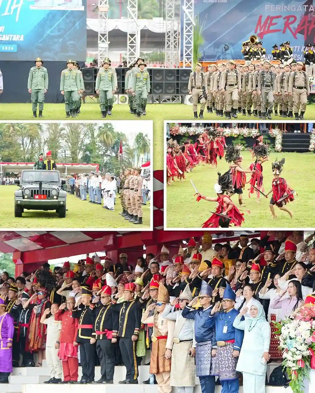 Pasukan upacara dan tarian Kabasaran Merah Putih sulutviral.info