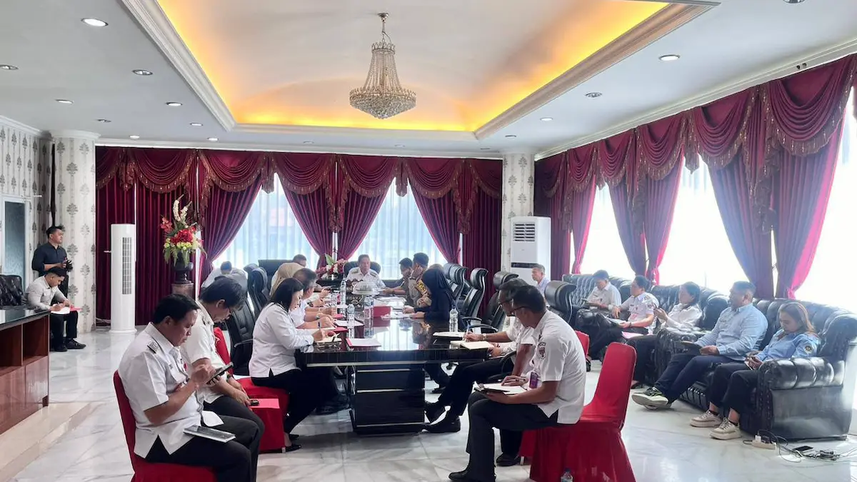 Suasana rapat Forkopimda Minahasa Selatan bersama unsur pimpinan daerah sulutviral.info