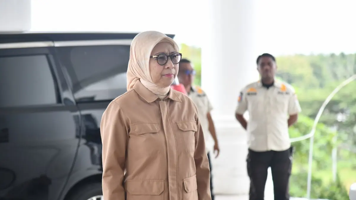 Anggota DPR RI Yasti Soepredjo Mokoagow tiba di Kantor Bupati Boltim sulutviral.info