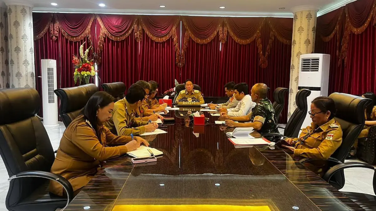 Suasana rapat Forkopimda Minahasa Selatan membahas stabilitas keamanan daerah